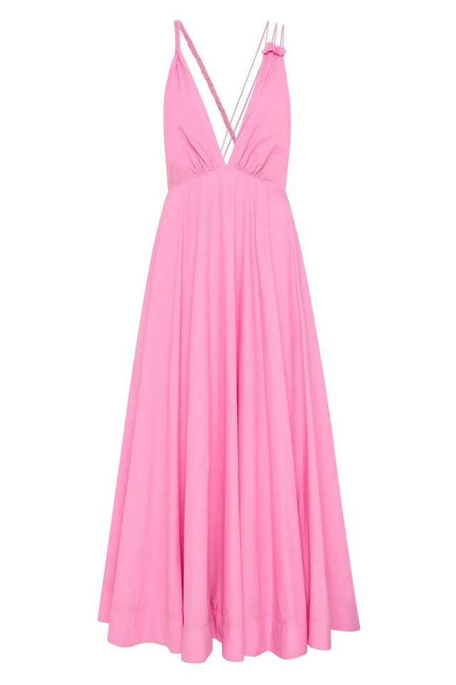 Aje Vellum Maxi Dress in Cerise Pink Size 10