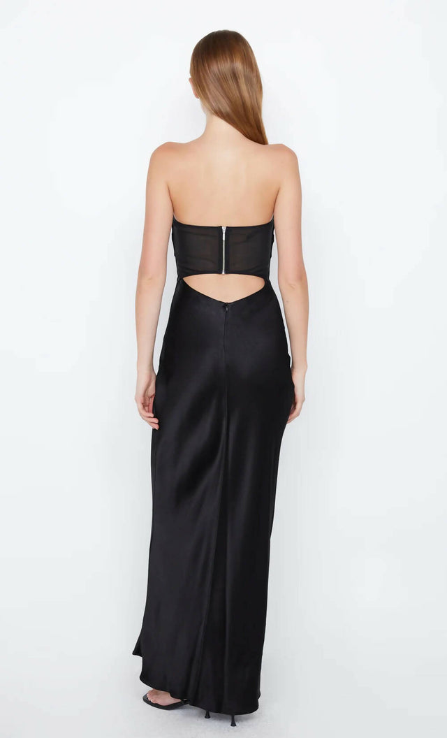 Bec & Bridge Halle Strapless Maxi Dress in Black