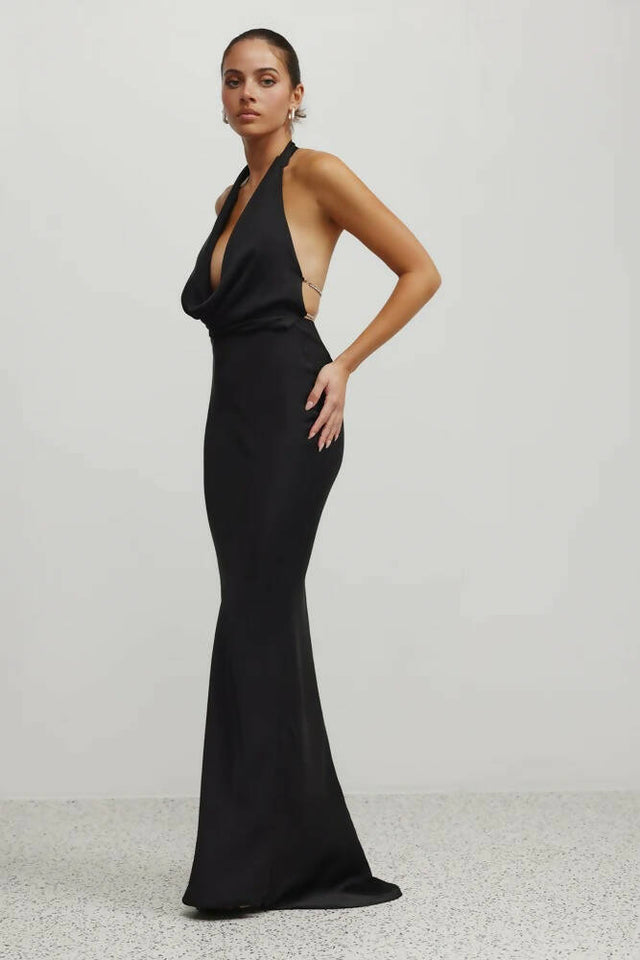 Lexi Clothing Polaris Gown in Black