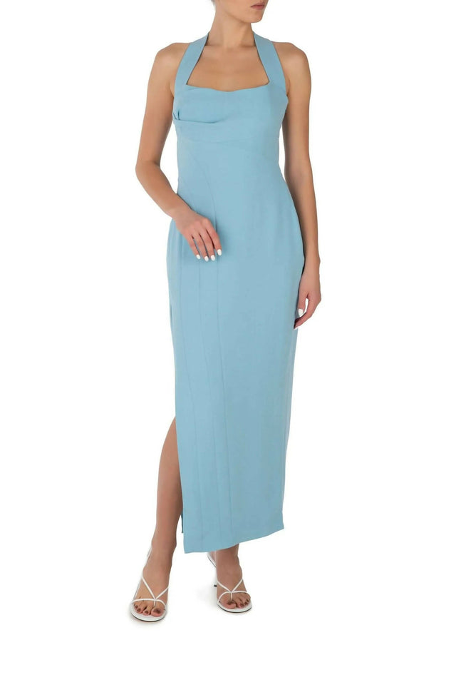 Rachel Gilbert Blaise Gown Blue Size 10