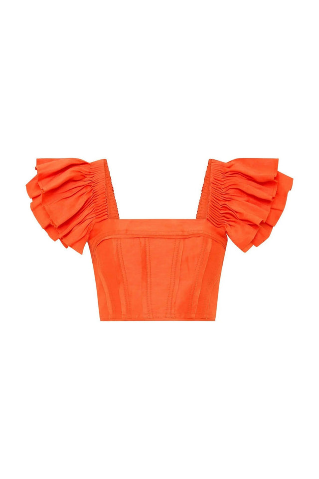 AJE - Aje Imagination Frill Sleeve Top & Yves Midi Skirt