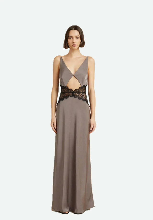 Bec & Bridge - Bec & Bridge Camille Maxi Dress in Pewter Grey