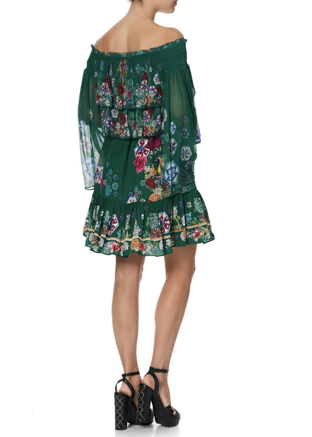 Camilla Tiered Ruffle Dress - Emeralds Orbit