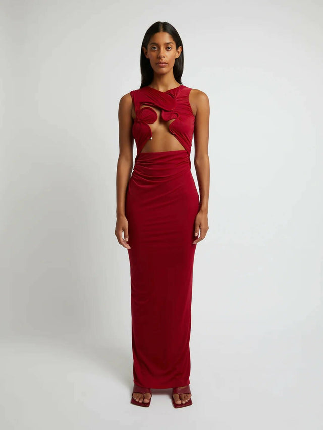 Christopher Esber - Christopher Esber Venus Tank Cherry Dress