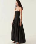 Curated Collection - Aje Violette Bubble Hem Maxi Dress in Black