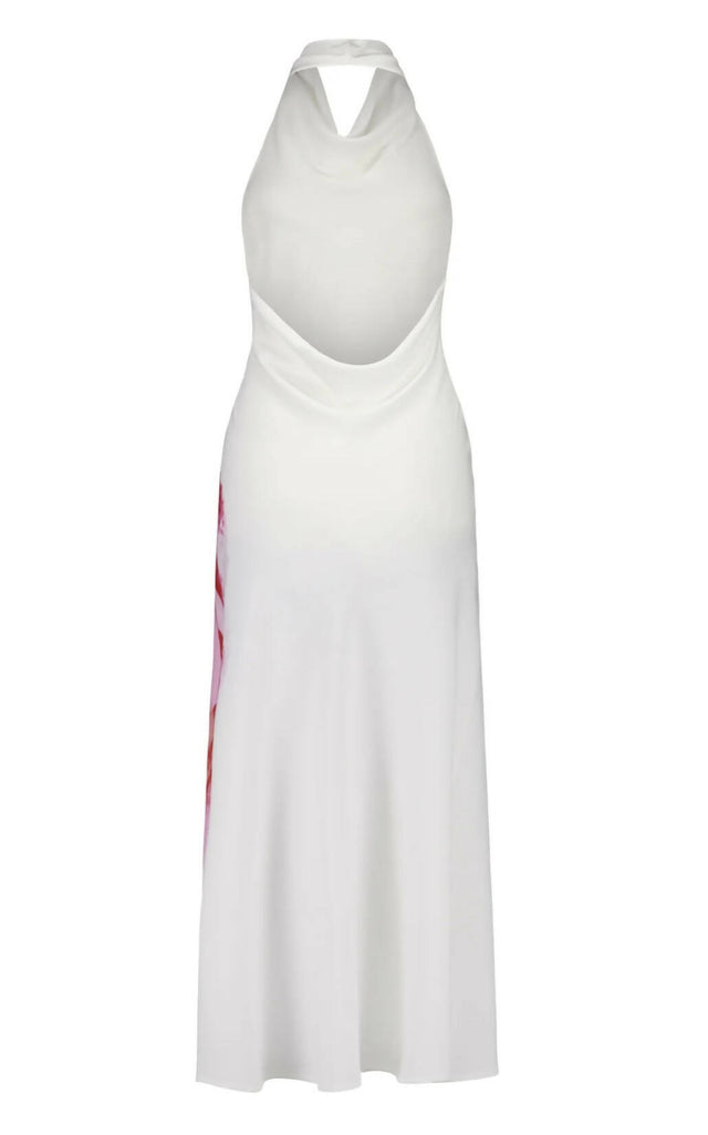 With Harper Lu Cowl Slip Dress White Rose