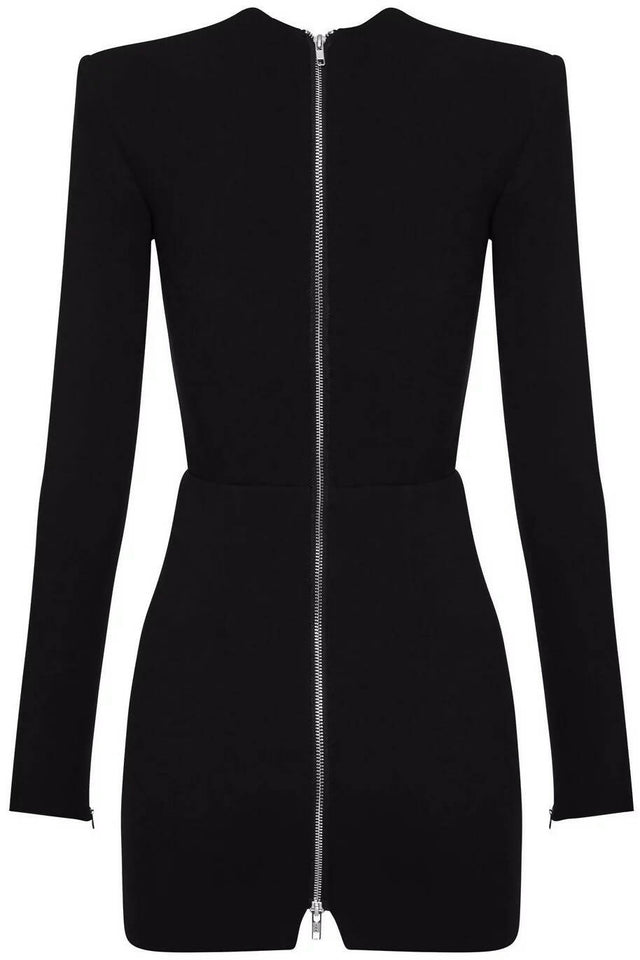 Alex Perry Benison - Stretch Crepe Portrait Mini Dress