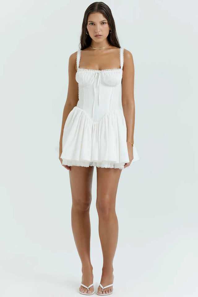 House of CB Pietra White Corset Dress Size 8, 10