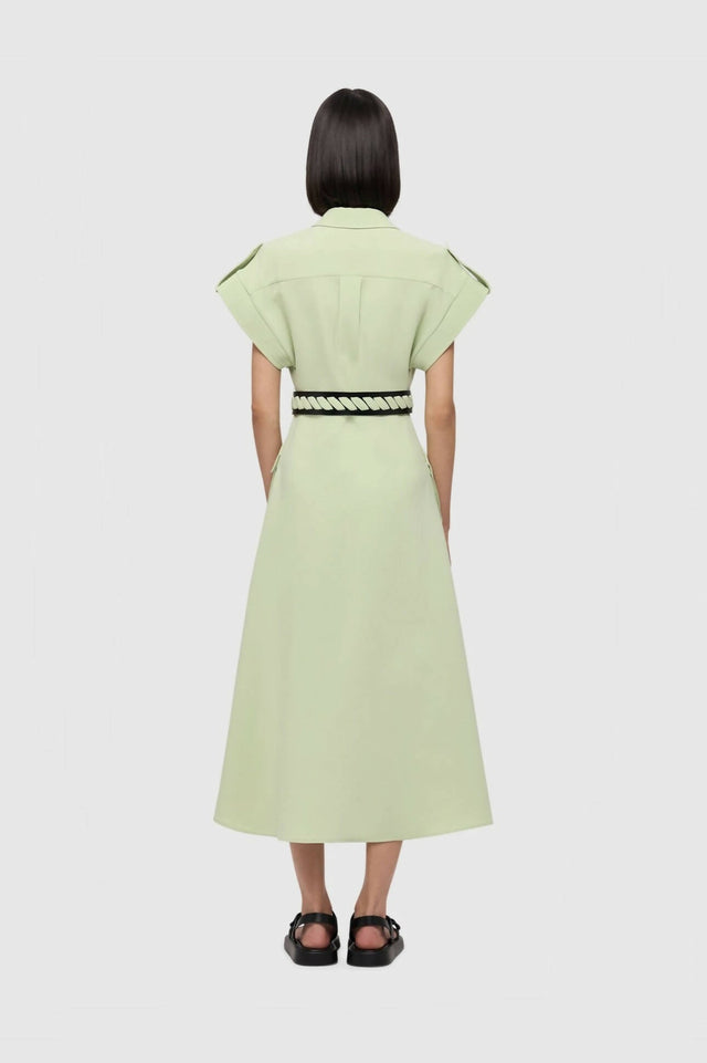 Leo Lin - Leo Lin Audrey Pocket Shirt Midi Dress