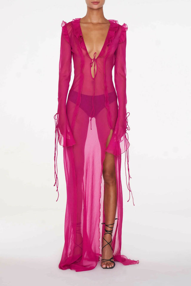 Rat And Boa Faretti Maxi Dress in Hot Pink