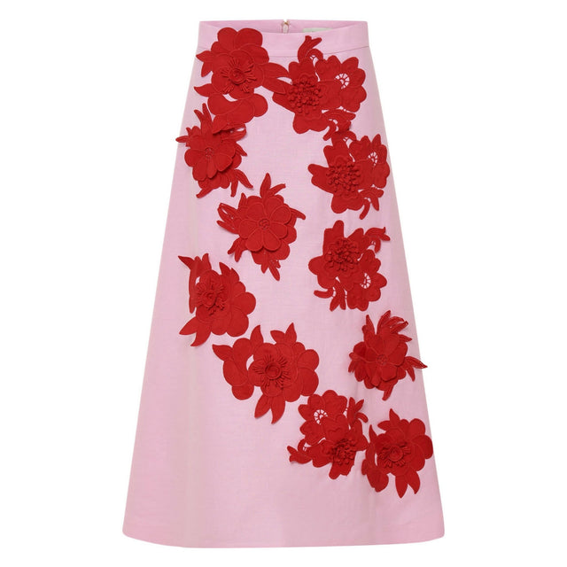 Oroton - Oroton Contrast 3D Flower Skirt & Top