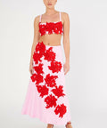 Oroton - Oroton Contrast 3D Flower Skirt & Top