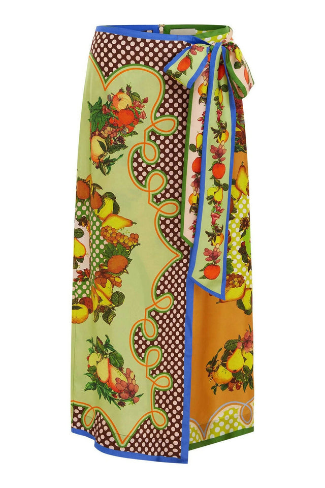 Alemais Lemonis Silk Scarf Top & Skirt Set