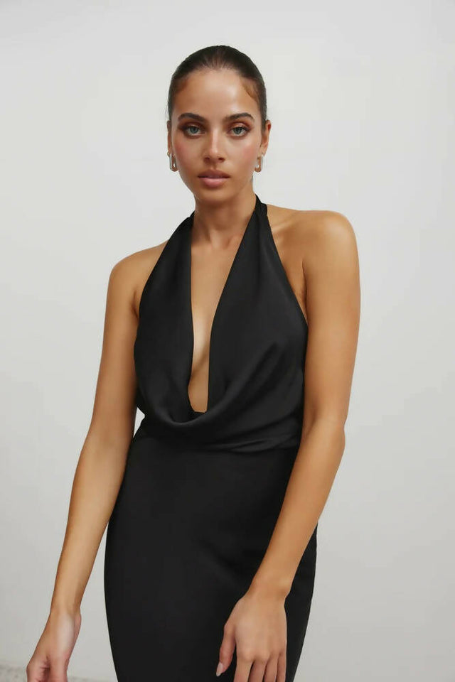 Lexi Clothing Polaris Gown in Black