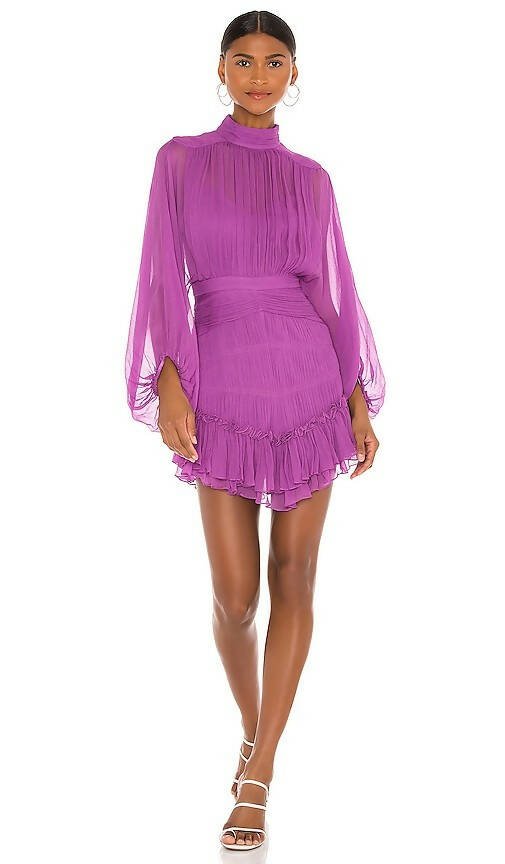 Shona Joy Emilia Long Sleeve Mini Dress - Ultra Violet | Passion For Fashion