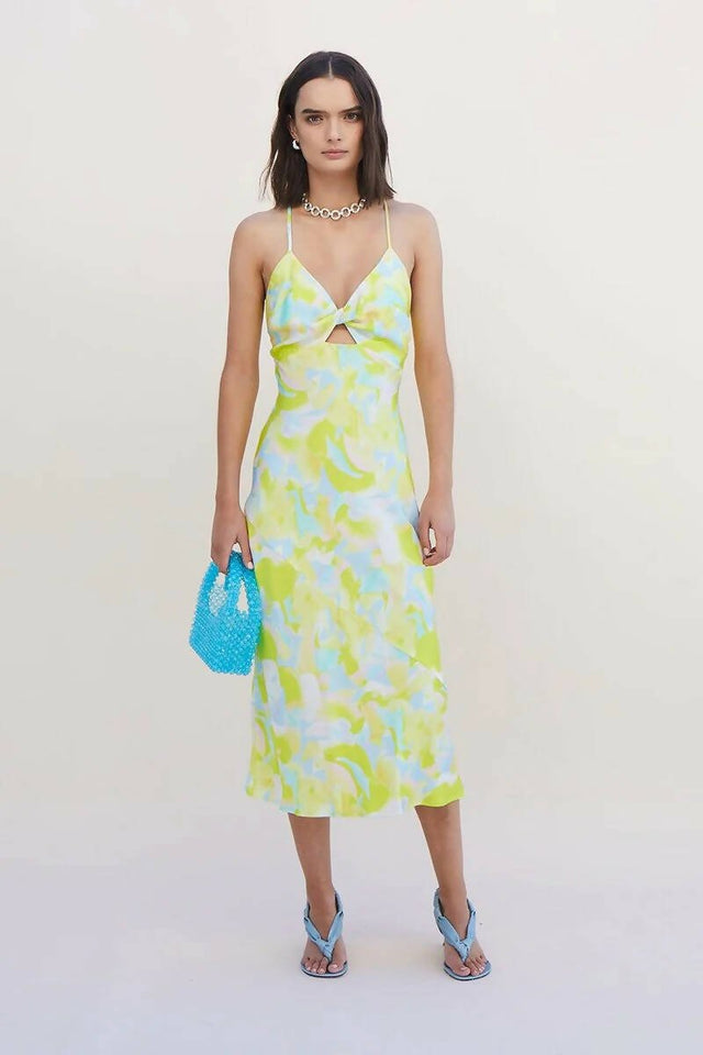 Suboo - Suboo Kaleidoscope Twist Front Slip Dress