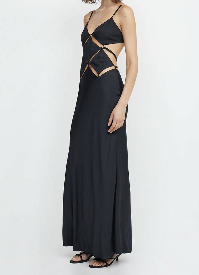 Bec & Bridge Diamond Days Strap Maxi Dress in Black