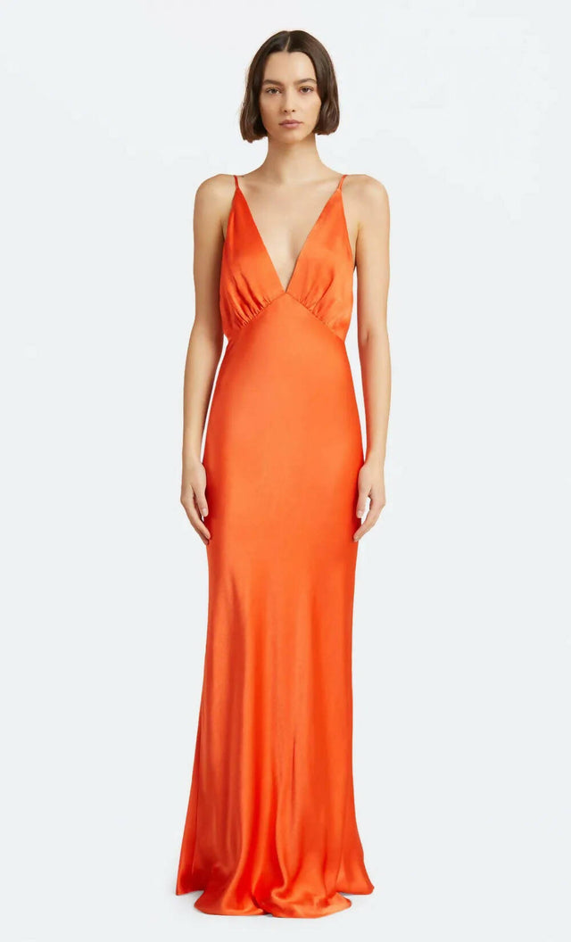 Bec & Bridge Lorelai V Maxi Dress in Cherry Red