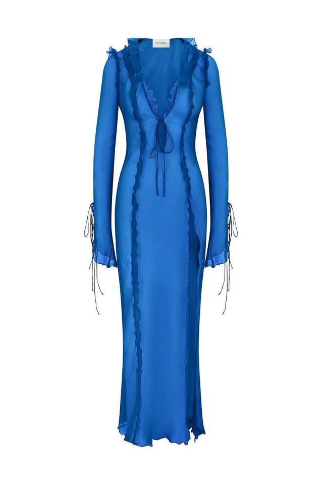 Rat And Boa Farretti Maxi Dress in Blue