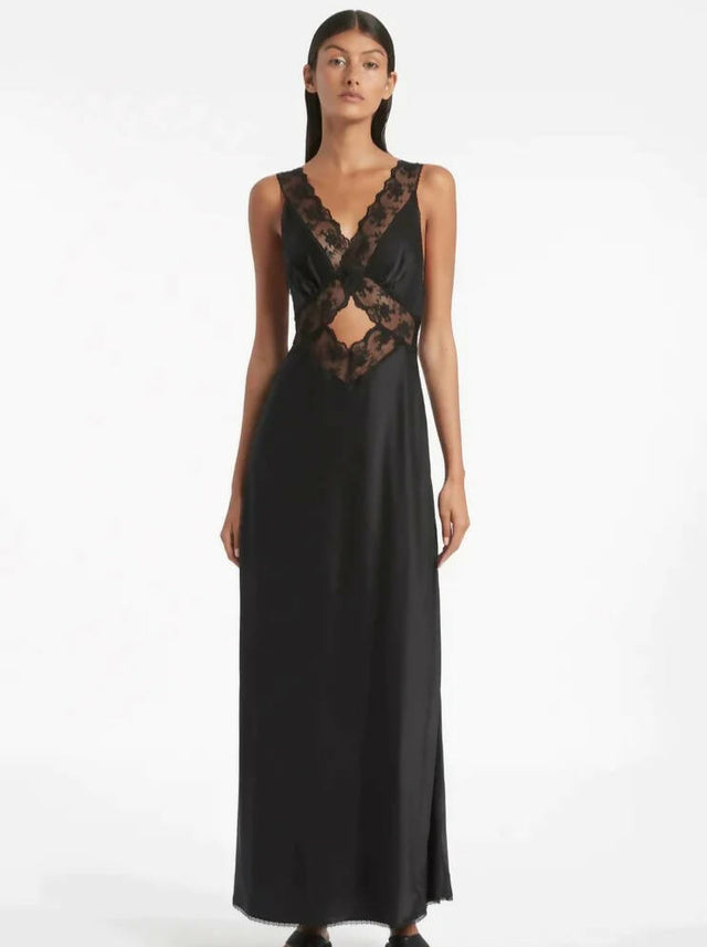 Sir the Label Aries Cut out Gown in Black Size 8