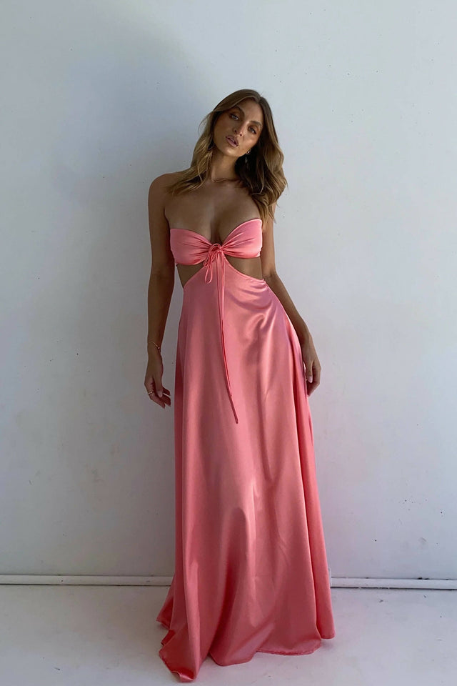 Lane And Sass Lucy Gown in Guava