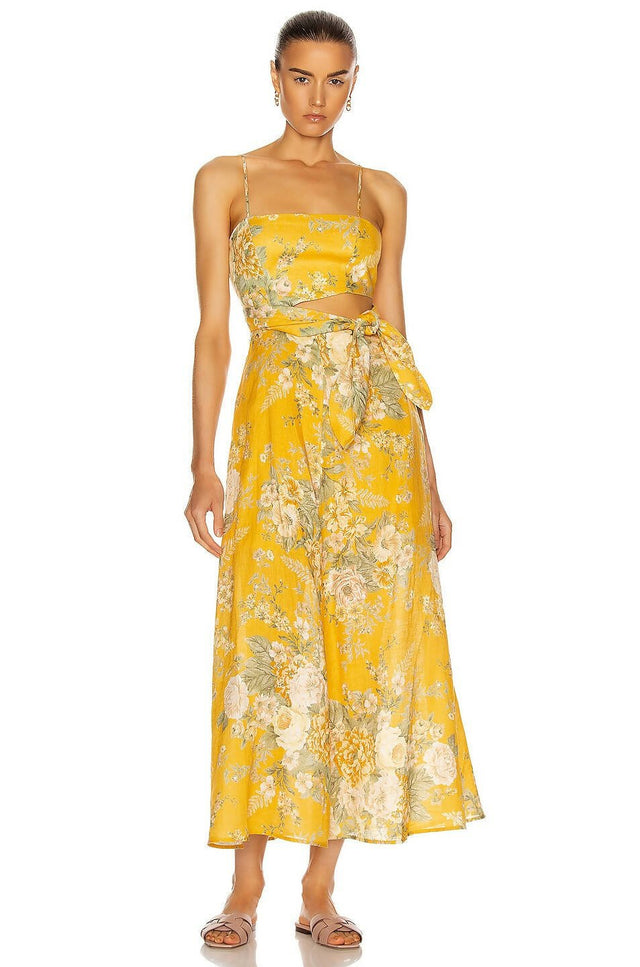 Zimmermann - Zimmermann Amelie Scarf Tie Dress - Amber Floral