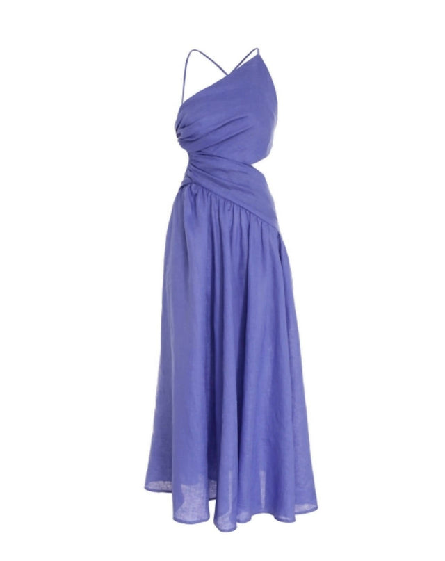 Zimmermann - Zimmermann Electric Blue - Asymmetric Midi Dress