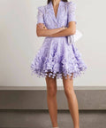 Zimmermann - Zimmermann High Tide Lace Blouse & Flip Mini Skirt Set Periwinkle