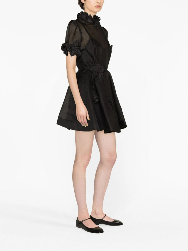 Zimmermann - Zimmermann Luminosity Lift Off Black Flower Mini Dress