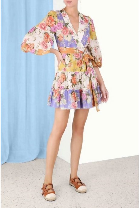 Zimmermann - Zimmermann Pattie Wrap Mini Dress