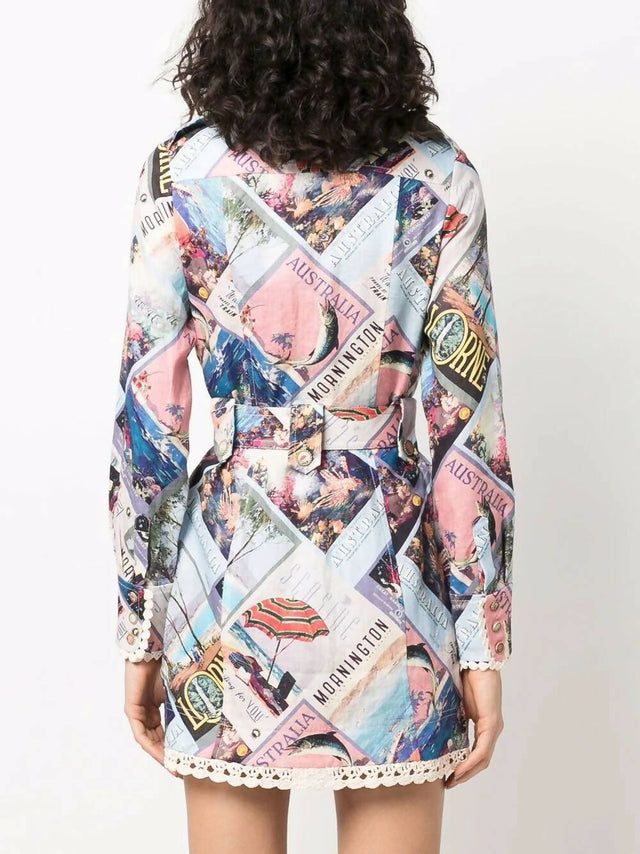 Zimmermann - Zimmermann Postcard Shirt Mini Dress