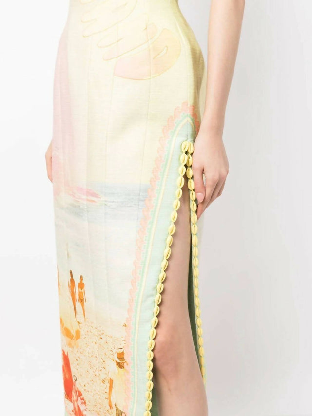 Zimmermann - Zimmermann Structured Midi Dress in Poster Print