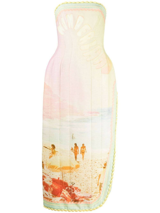 Zimmermann - Zimmermann Structured Midi Dress in Poster Print