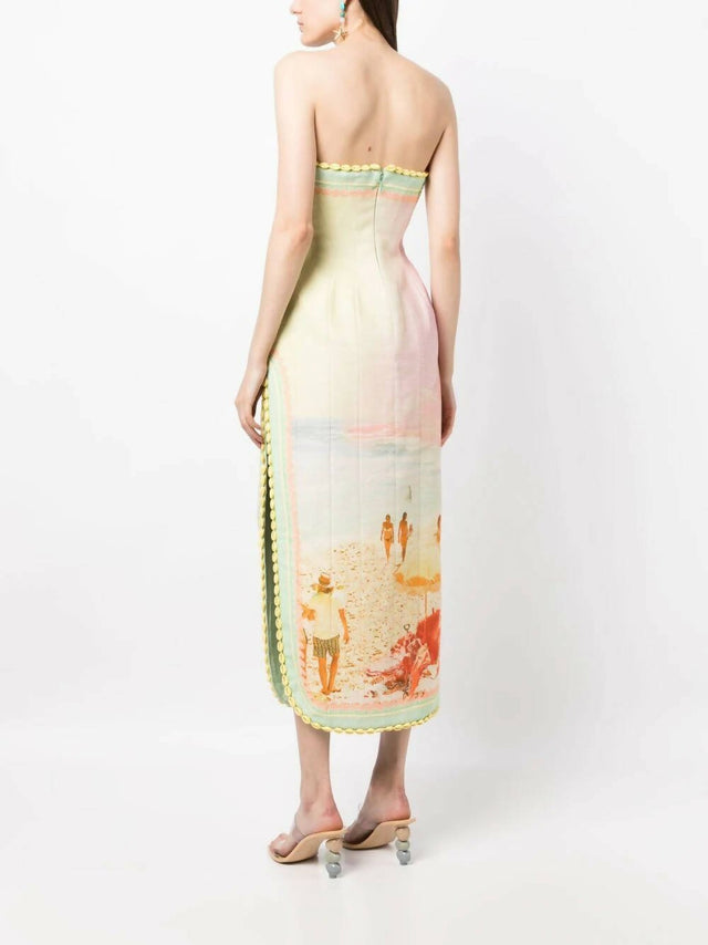 Zimmermann - Zimmermann Structured Midi Dress in Poster Print