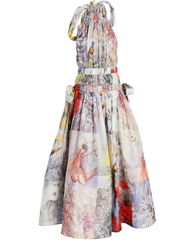 Zimmermann - Zimmermann The Botanica Halter Gown in Book Print