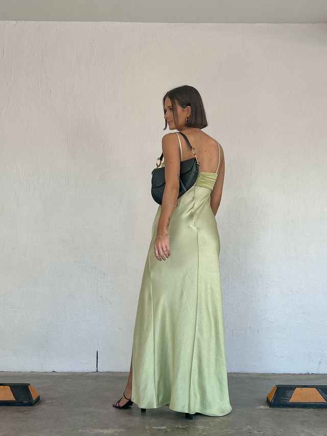 Bec And Bridge Julieta Silk Maxi Dress in Green